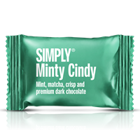 Chokolade Bites med med mint, Minty Cindy fra Simply Chocolate flowpack 10 g